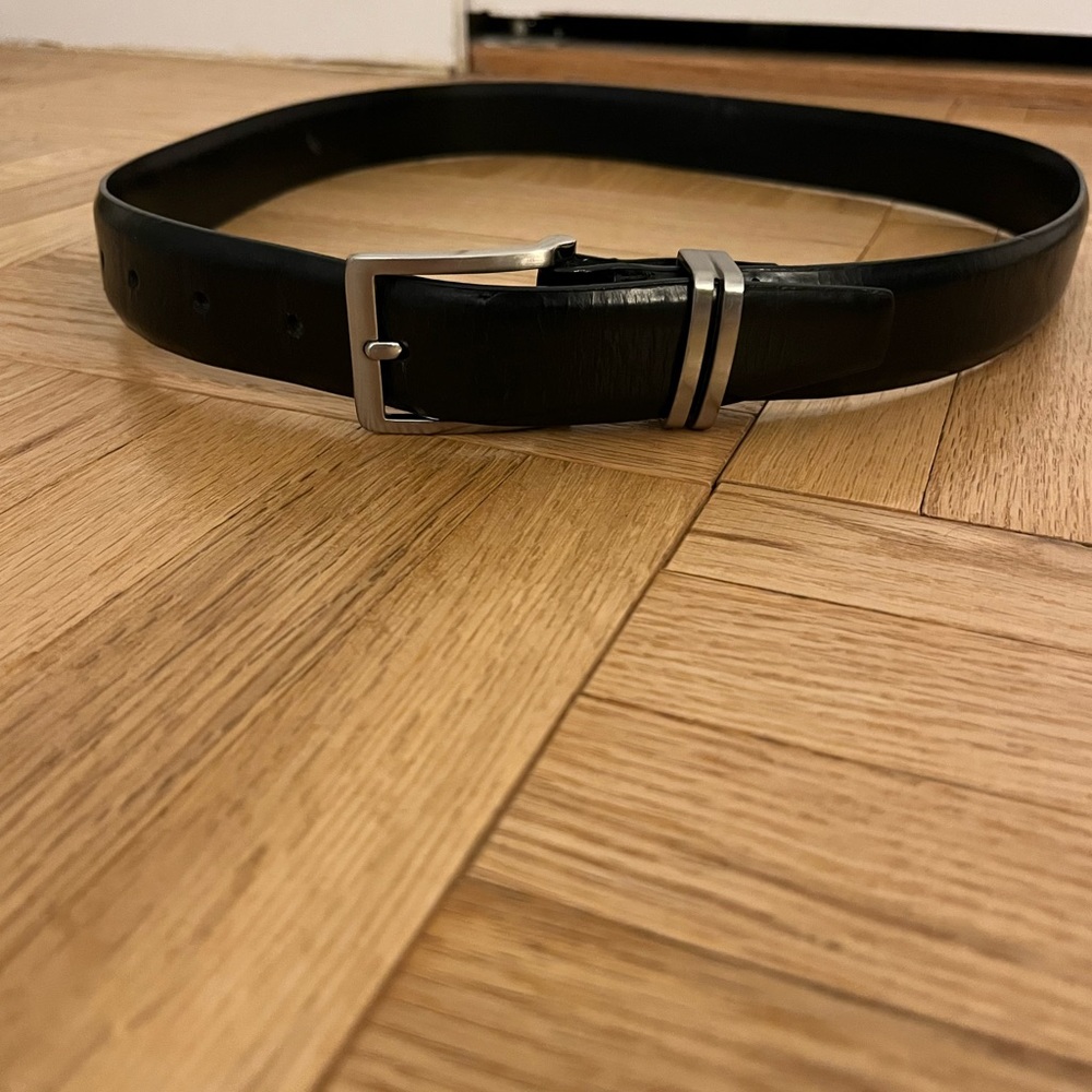 6 Men's Black and Brown Leather Belts - Picture 3 of 13